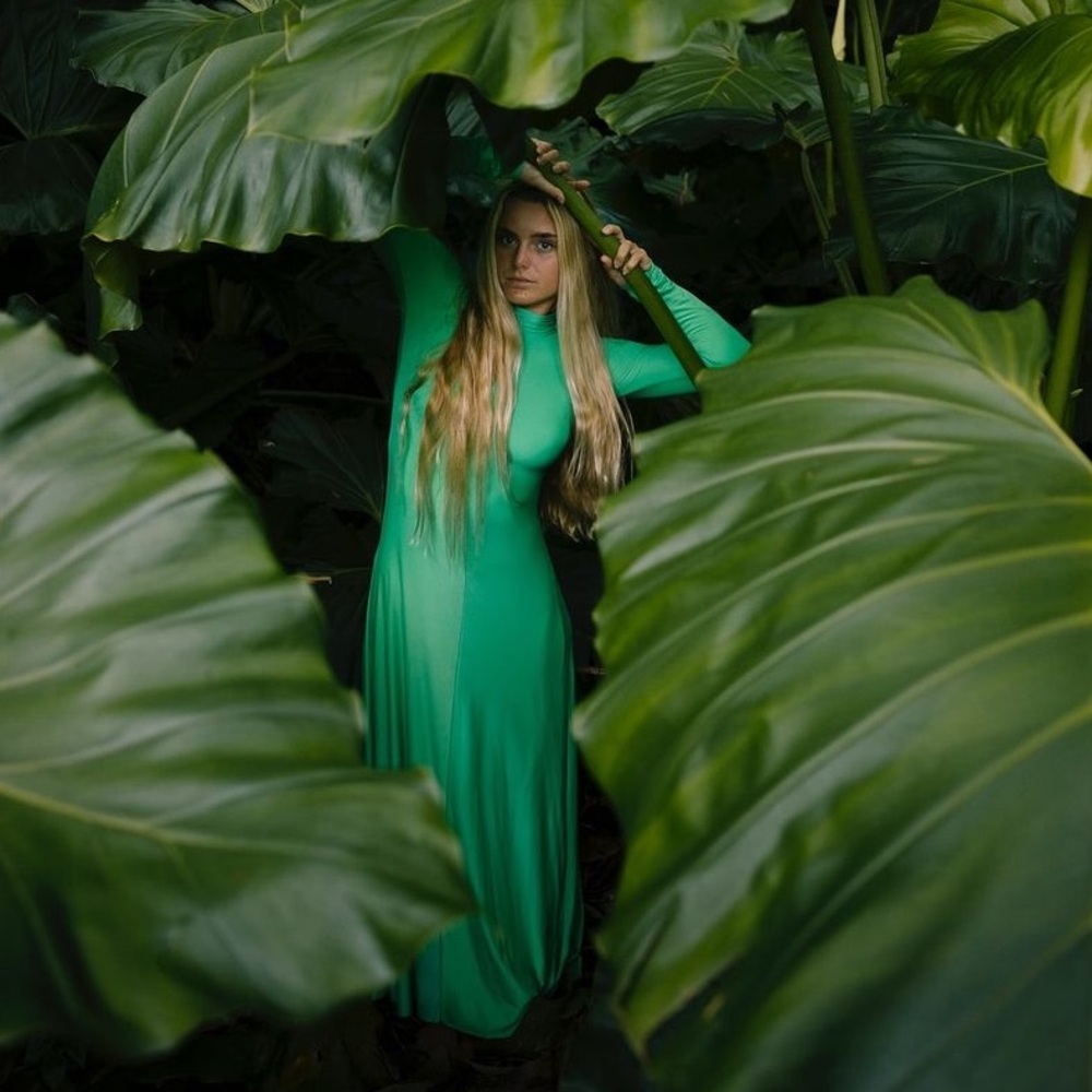 forte forte green bodycon dress